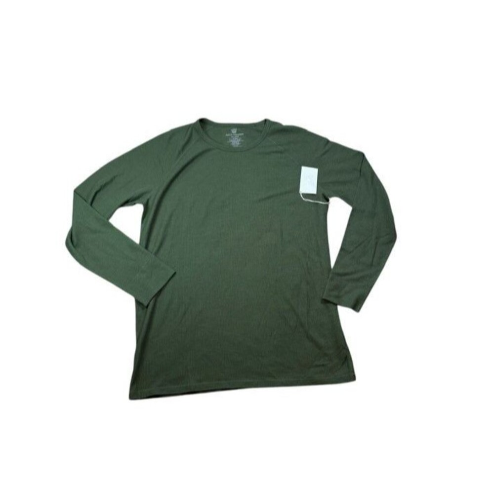Mack Weldon Shirt Mens Size XXL Warmknit Waffle Knit Thermal Wool Blend Green